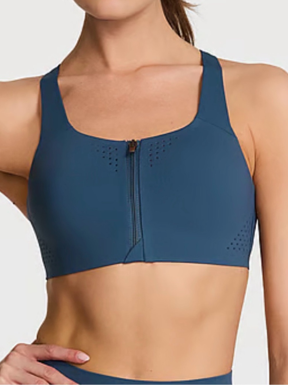 Victoria's Secret Sport Featherweight Max Front-Close Sports Bra Blue